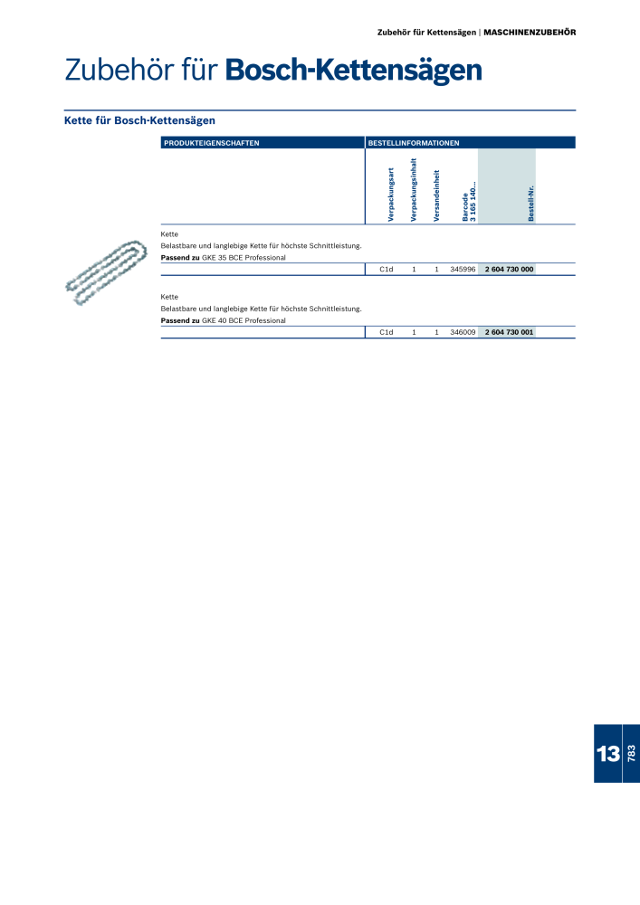 Bosch - Zubehörkatalog NO.: 1941 - Page 783