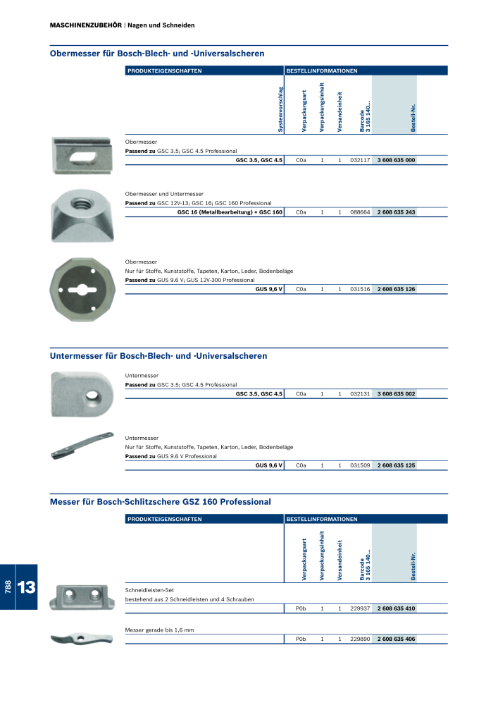 Bosch - Zubehörkatalog NO.: 1941 - Page 788