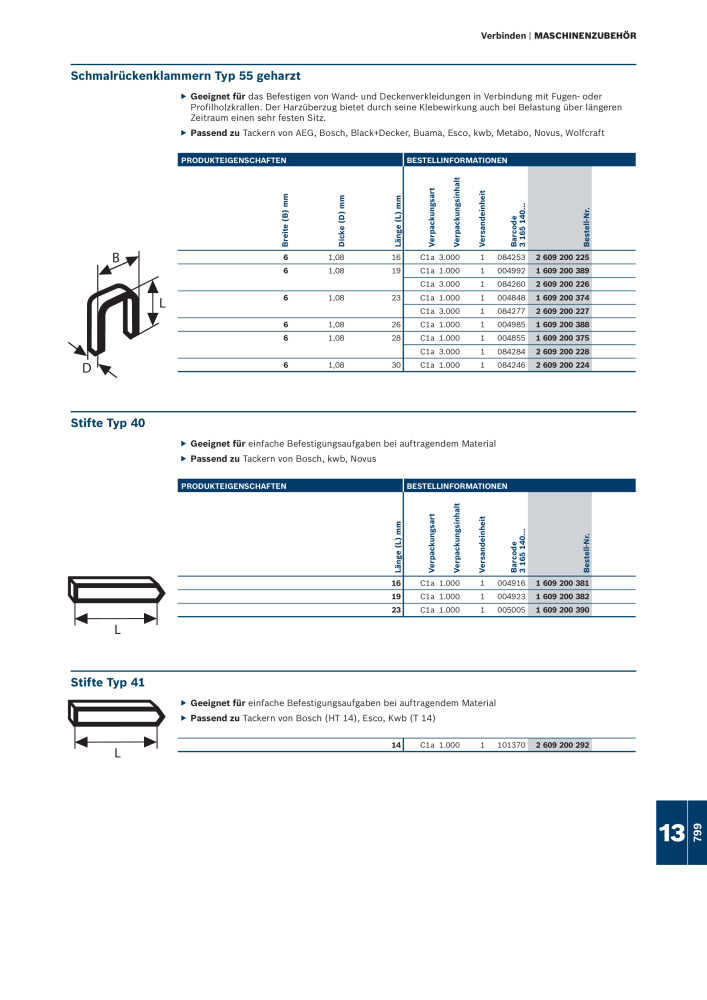 Bosch - Zubehörkatalog NO.: 1941 - Page 799