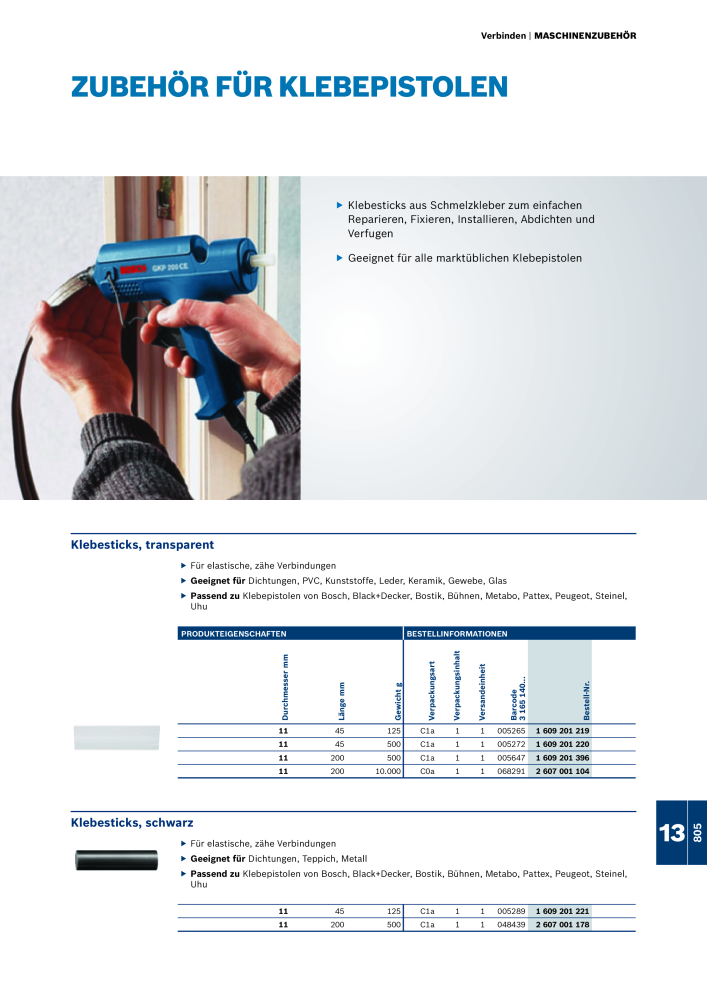 Bosch - Zubehörkatalog NO.: 1941 - Page 805