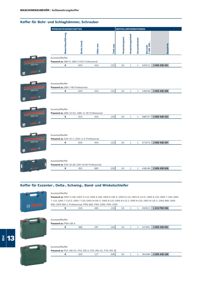 Bosch - Zubehörkatalog NO.: 1941 - Page 854