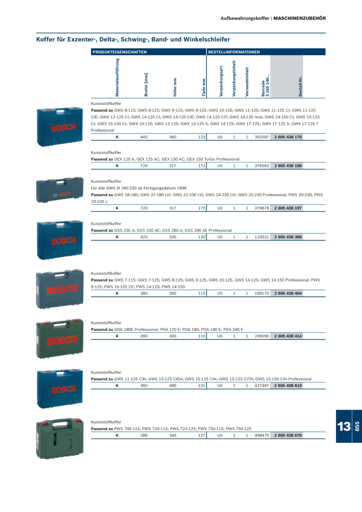 Bosch - Zubehörkatalog NO.: 1941 - Page 855