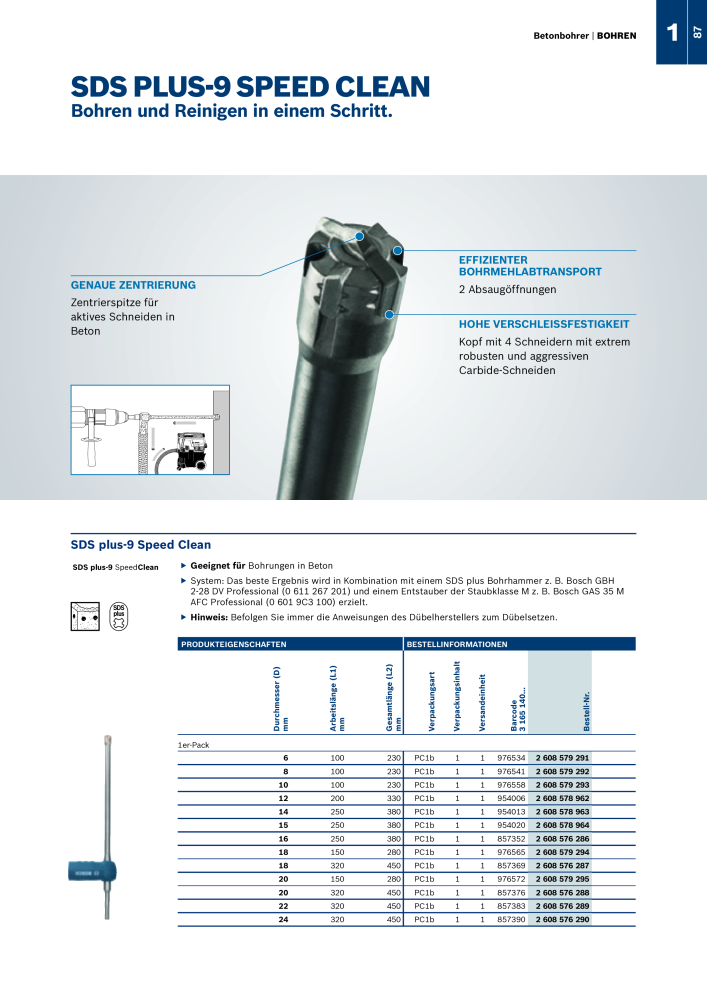 Bosch - Zubehörkatalog NO.: 1941 - Page 87