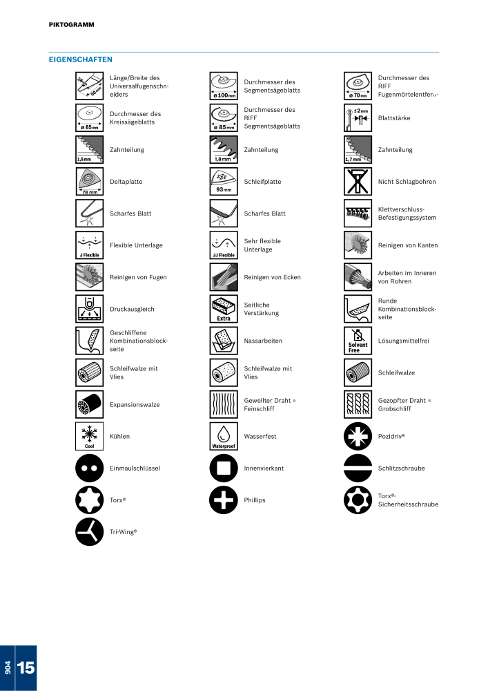 Bosch - Zubehörkatalog NO.: 1941 - Page 904