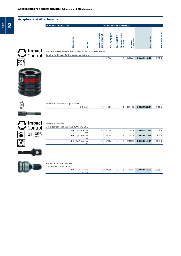 Bosch - Acessories NO.: 1942 - Page 142