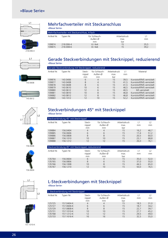 Riegler T-connector, steeknippel 4 »Blue Series«, klem Ø 4 135776