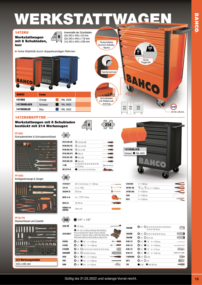 BAHCO Gesamtkatalog Werkzeuge n.: 1980 - Pagina 13