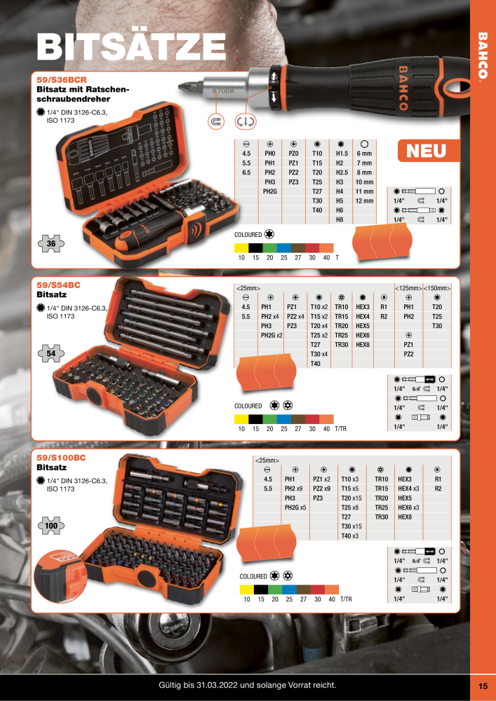 BAHCO Gesamtkatalog Werkzeuge NR.: 1980 - Seite 15