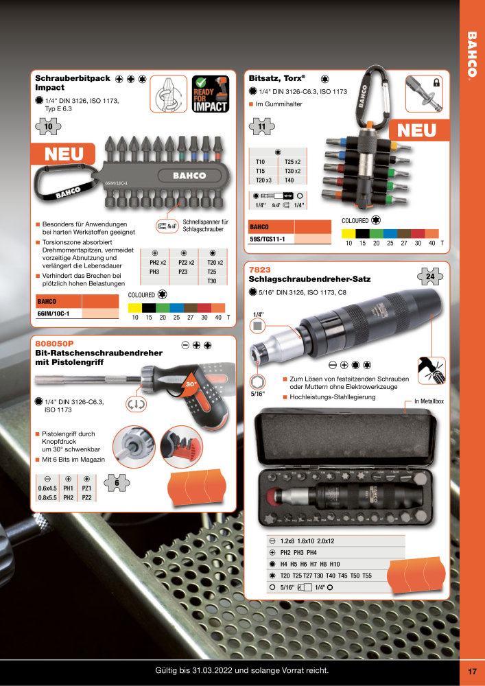 BAHCO Gesamtkatalog Werkzeuge NO.: 1980 - Page 17