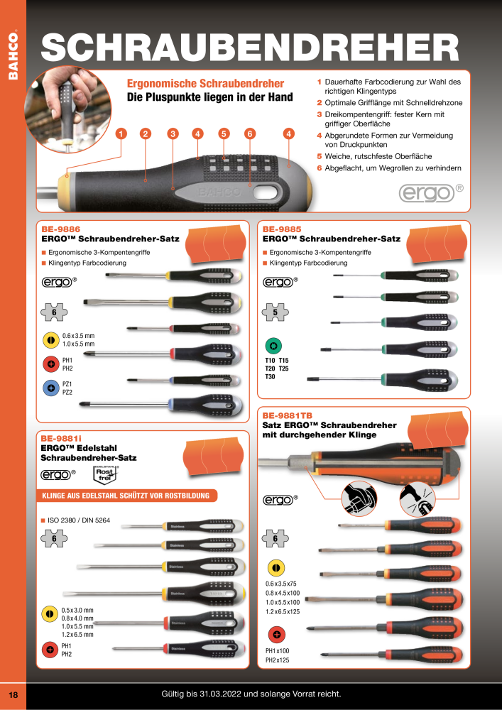 BAHCO Gesamtkatalog Werkzeuge Nº: 1980 - Página 18
