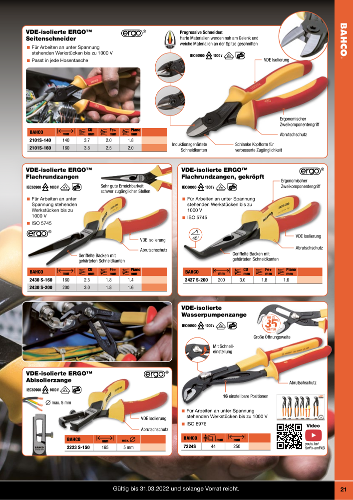 BAHCO Gesamtkatalog Werkzeuge NO.: 1980 - Page 21