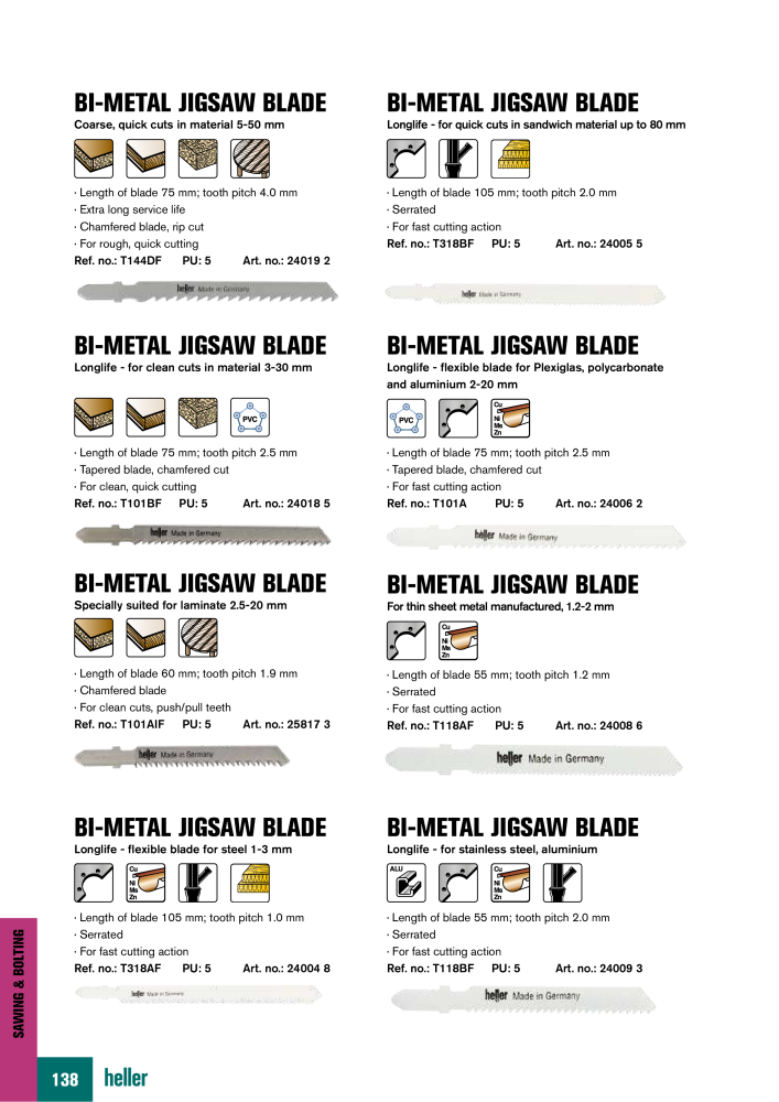 Heller Tools Catalog NO.: 19852 - Page 138