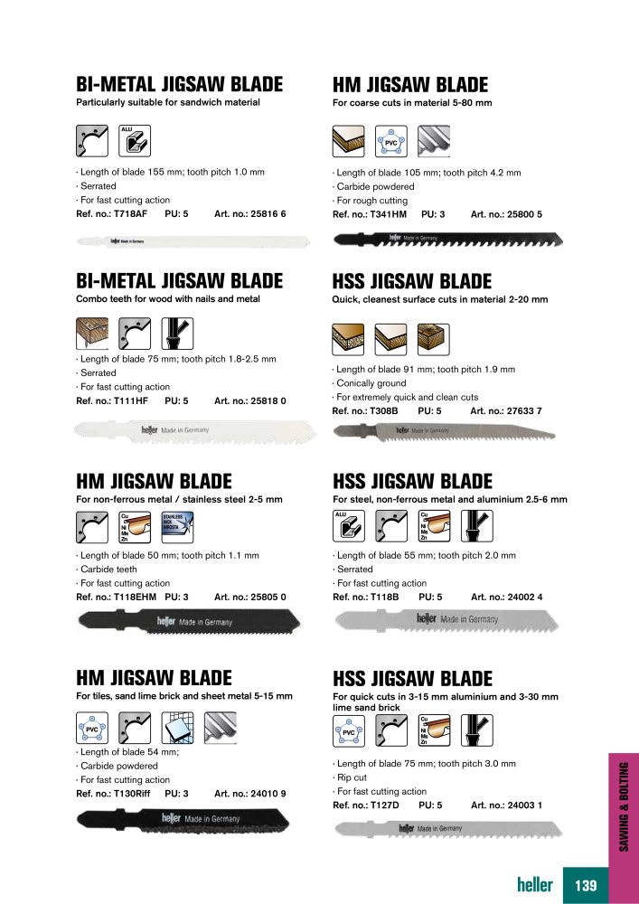 Heller Tools Catalog NO.: 19852 - Page 139