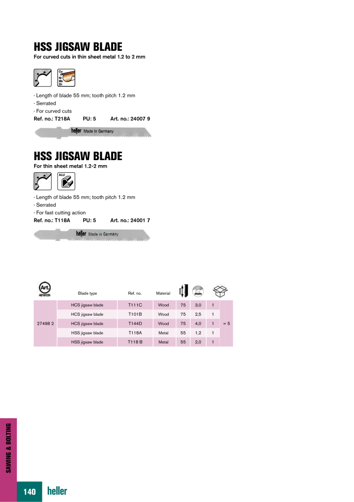 Heller Tools Catalog NO.: 19852 - Page 140