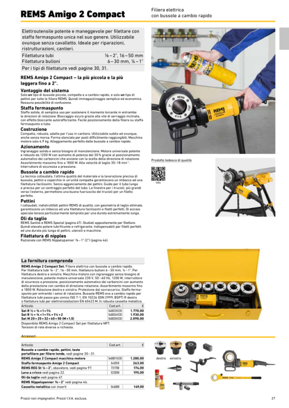 REMS Amigo 2 Compact Set M 20-25-32-40-50 540025 R220