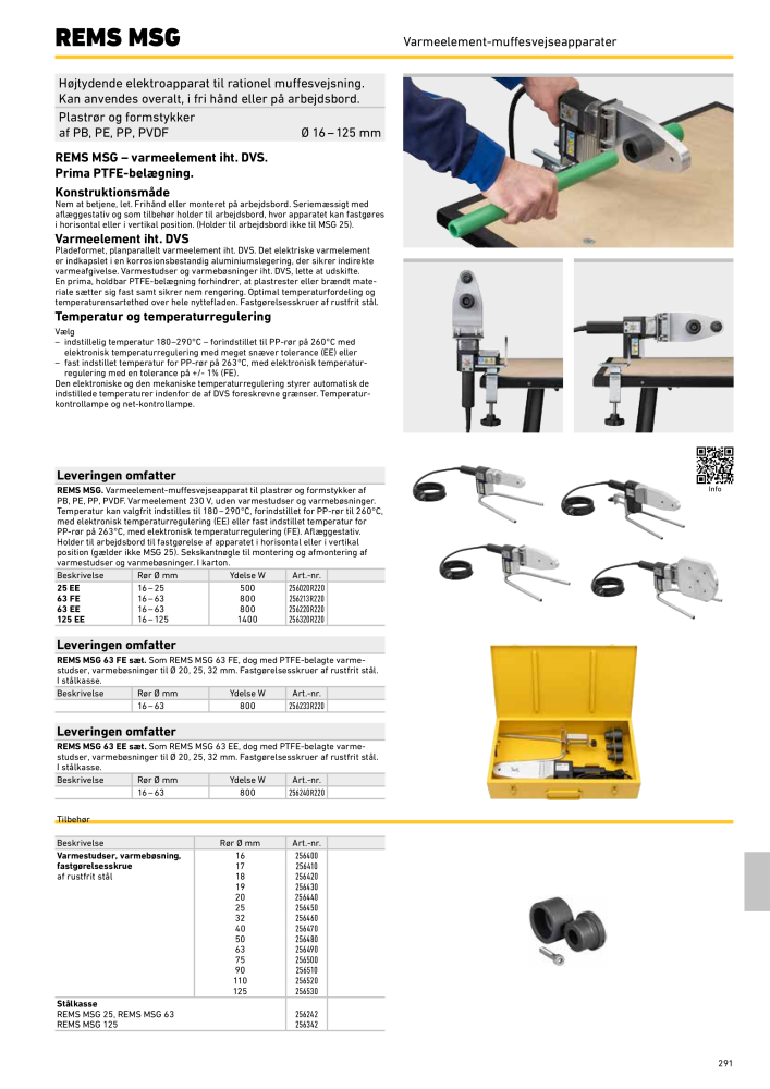 REMS vigtigste katalogrørbearbejdning NR.: 19857 - Side 291