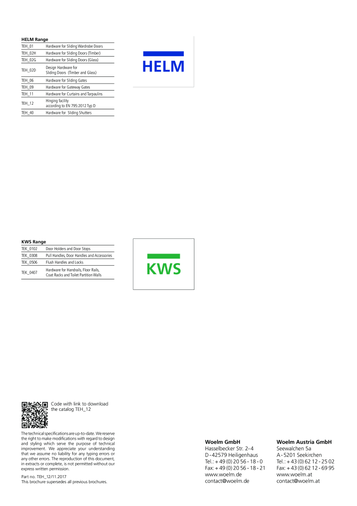 Woelm Catalogue HELM Hinging facility n.: 1986 - Pagina 20