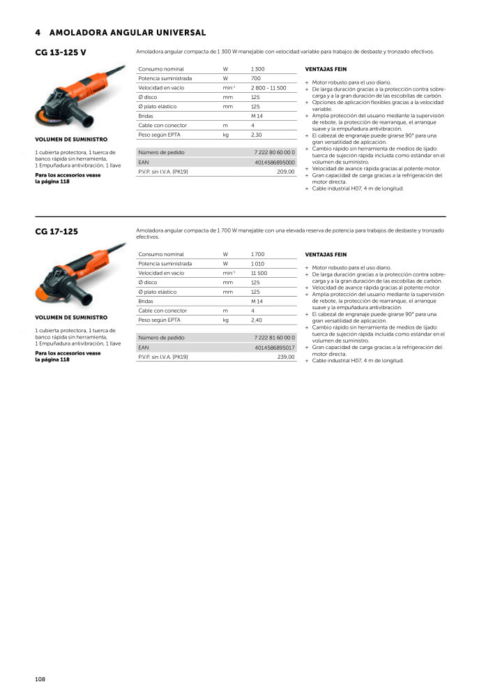 FEIN Catálogo Herramientas eléctricas NR.: 19892 - Seite 110