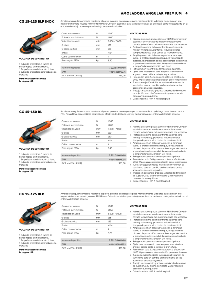 FEIN Catálogo Herramientas eléctricas Nº: 19892 - Página 119
