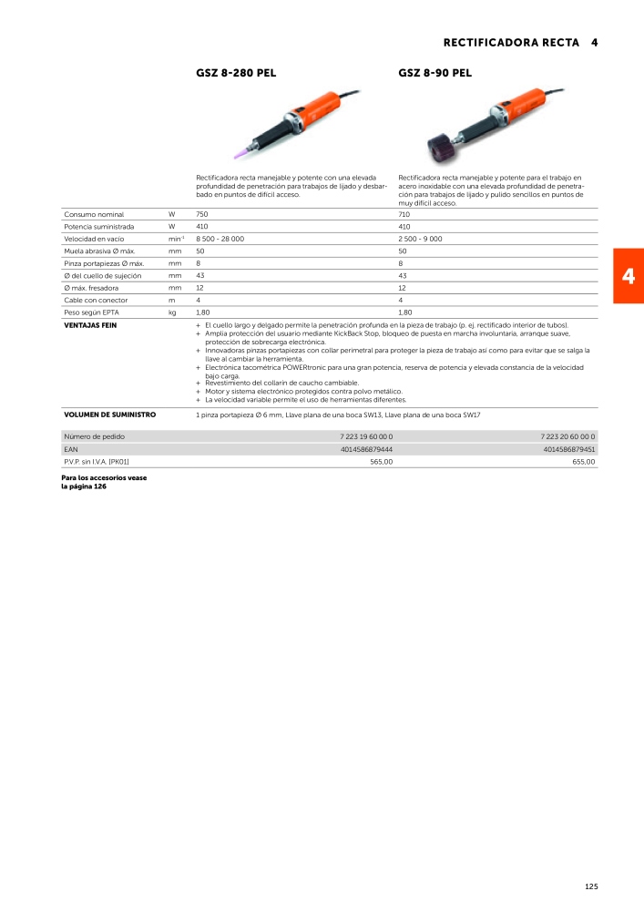 FEIN Catálogo Herramientas eléctricas NR.: 19892 - Seite 127