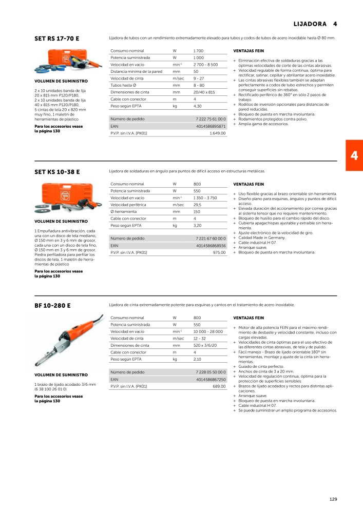 FEIN Catálogo Herramientas eléctricas NR.: 19892 - Seite 131