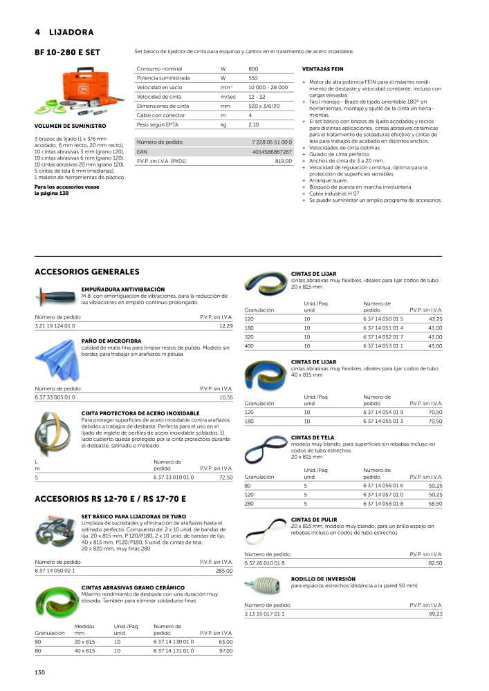 FEIN Catálogo Herramientas eléctricas Nº: 19892 - Página 132