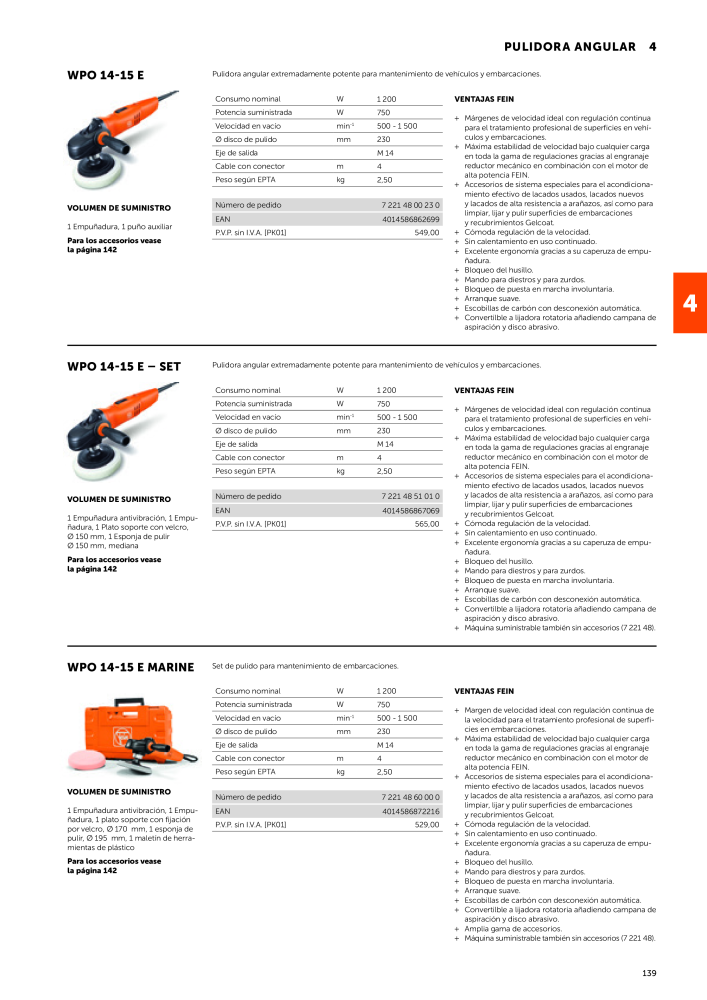 FEIN Catálogo Herramientas eléctricas NR.: 19892 - Seite 141