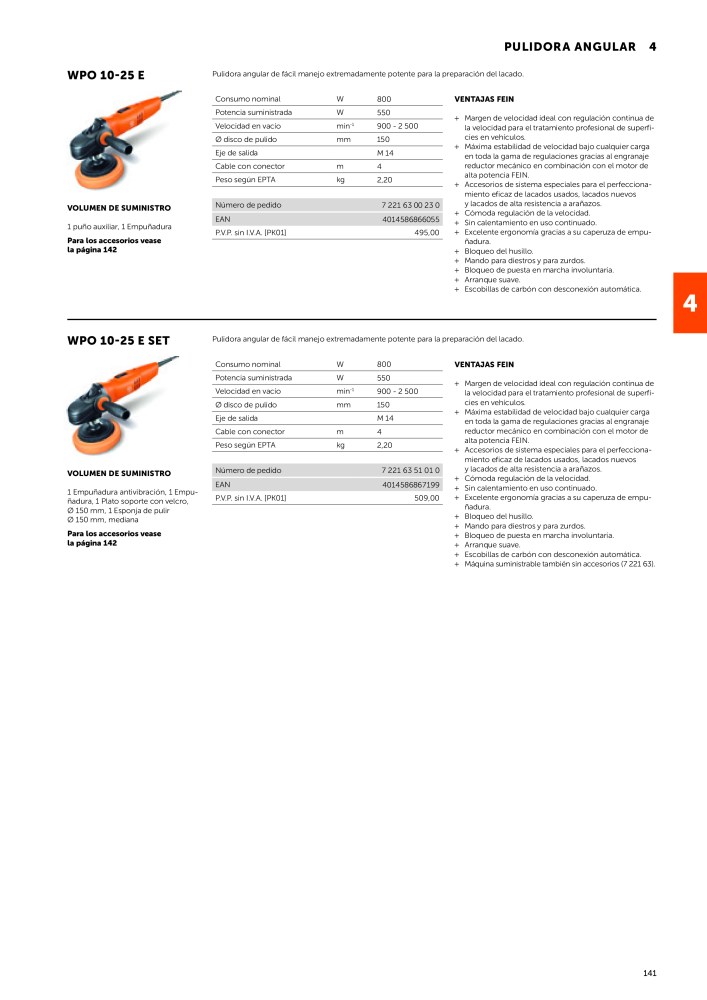 FEIN Catálogo Herramientas eléctricas NR.: 19892 - Seite 143