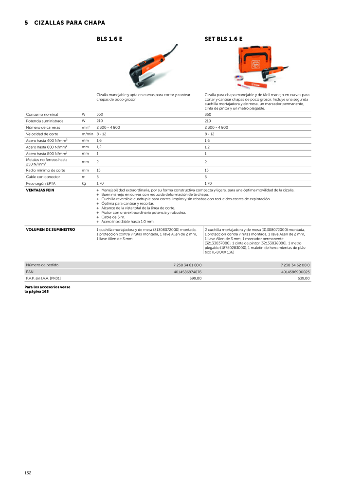 FEIN Catálogo Herramientas eléctricas NR.: 19892 - Seite 164