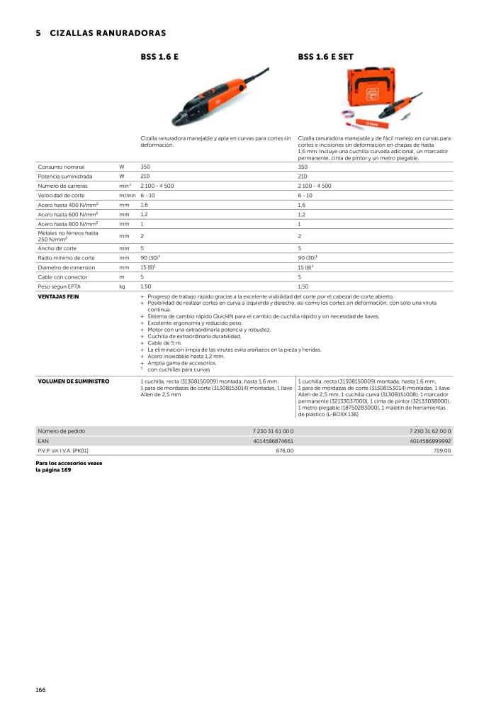 FEIN Catálogo Herramientas eléctricas Nº: 19892 - Página 168