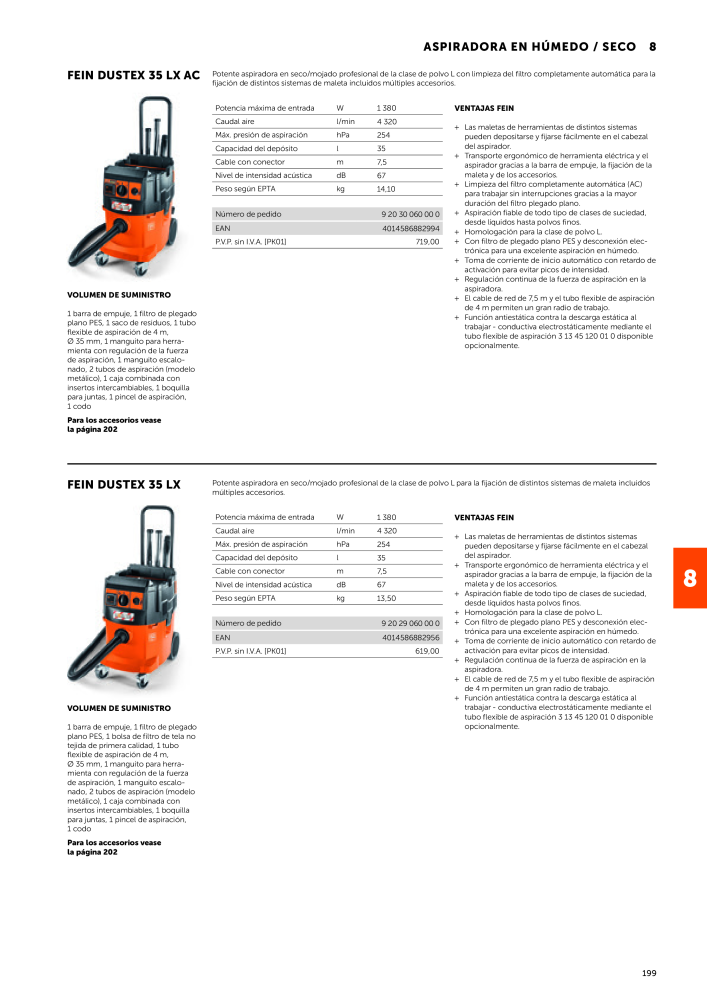 FEIN Catálogo Herramientas eléctricas NR.: 19892 - Seite 201
