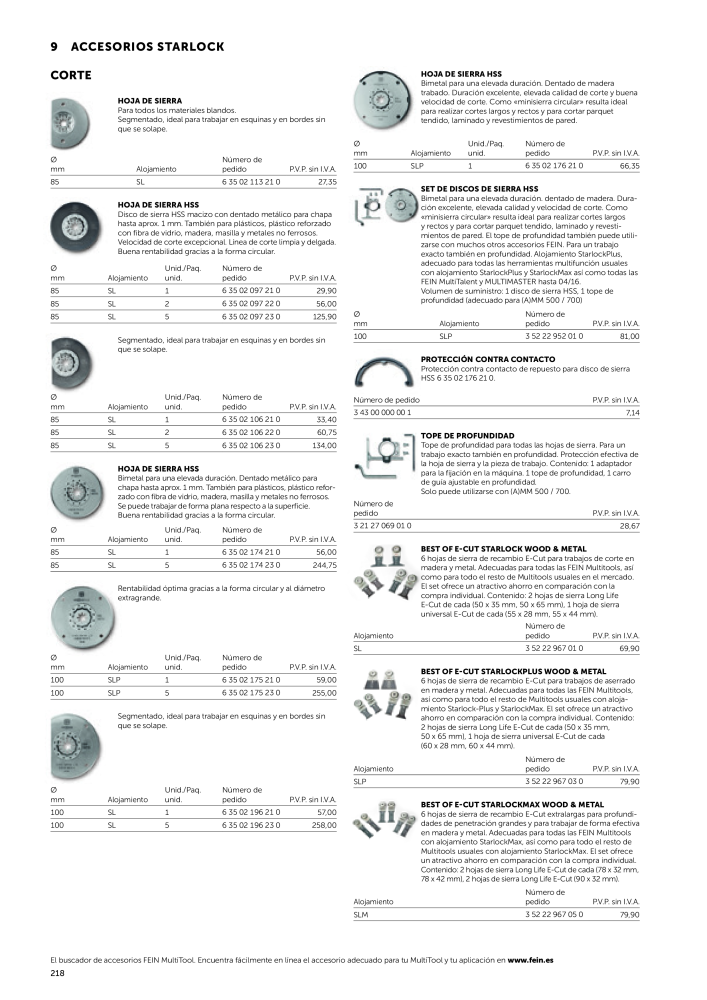 FEIN Catálogo Herramientas eléctricas Nº: 19892 - Página 220