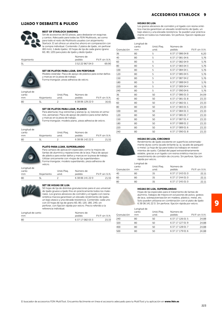 FEIN Catálogo Herramientas eléctricas Nº: 19892 - Página 225