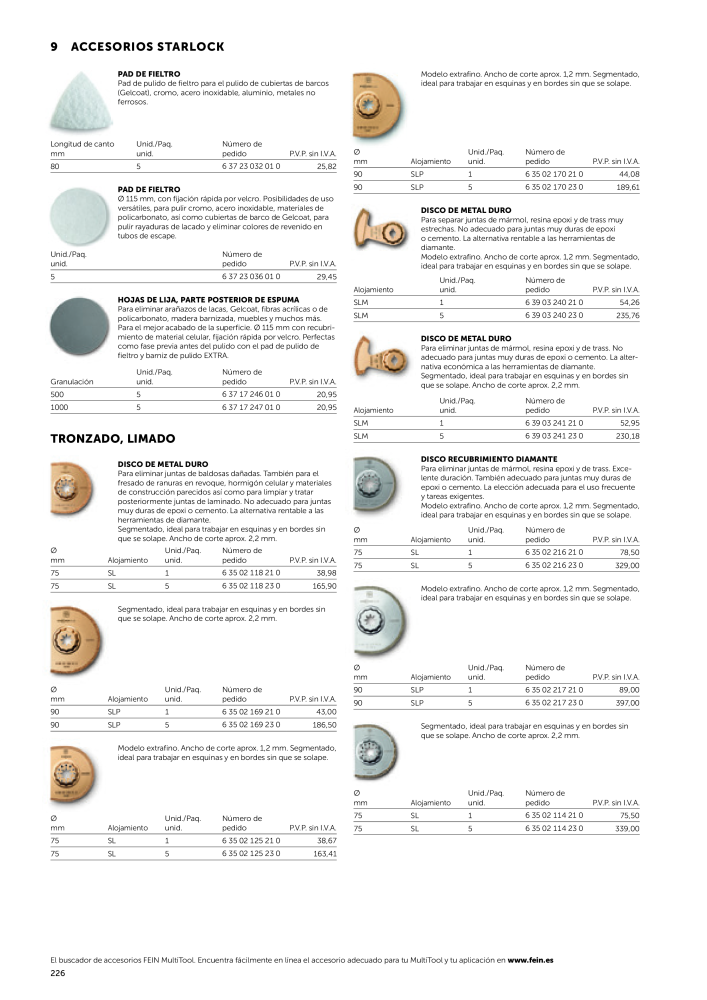 FEIN Catálogo Herramientas eléctricas NR.: 19892 - Seite 228