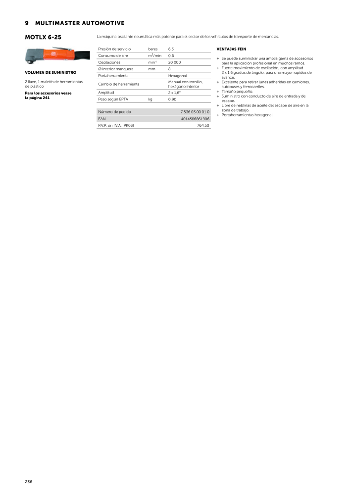 FEIN Catálogo Herramientas eléctricas NR.: 19892 - Strona 238