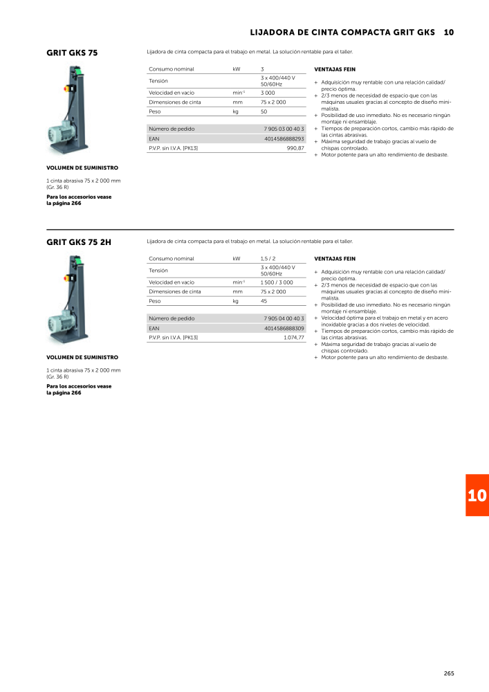 FEIN Catálogo Herramientas eléctricas Nº: 19892 - Página 267