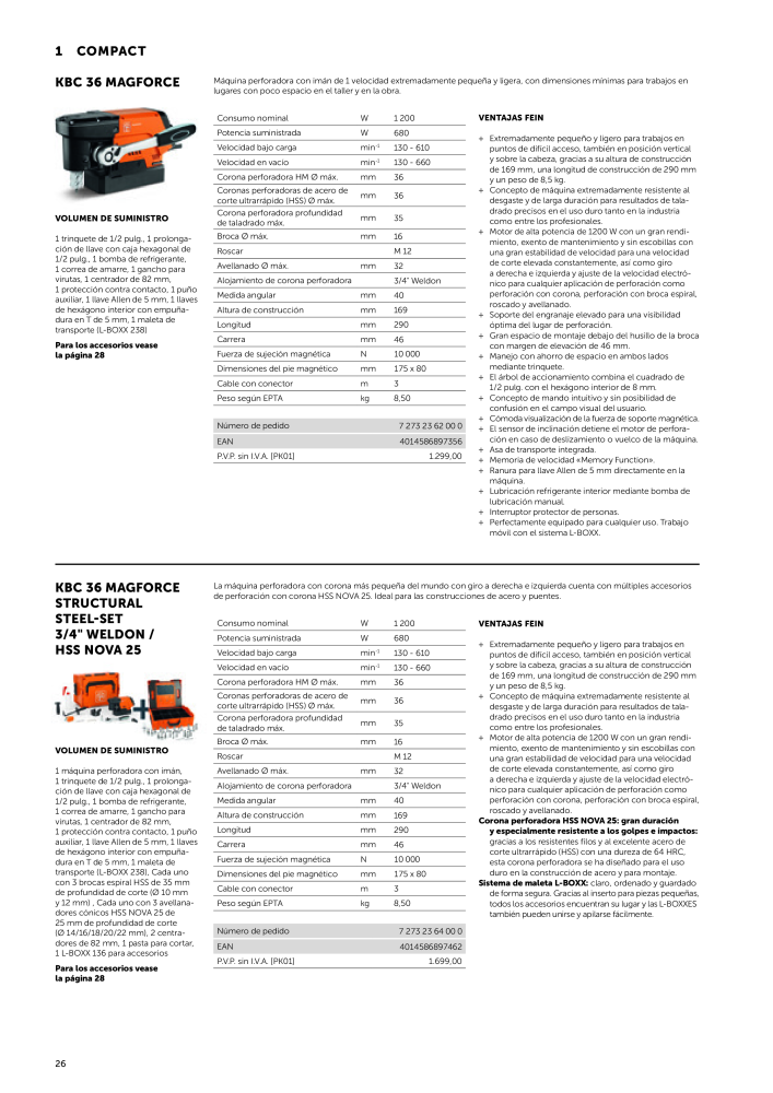 FEIN Catálogo Herramientas eléctricas NEJ.: 19892 - Sida 28