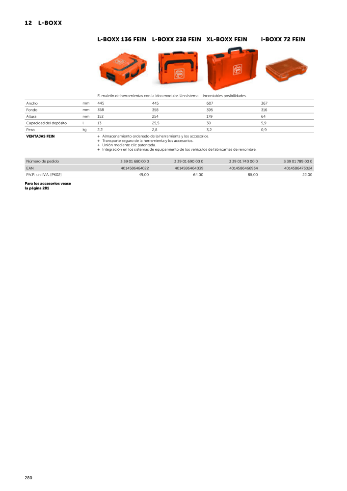 FEIN Catálogo Herramientas eléctricas Nº: 19892 - Página 282