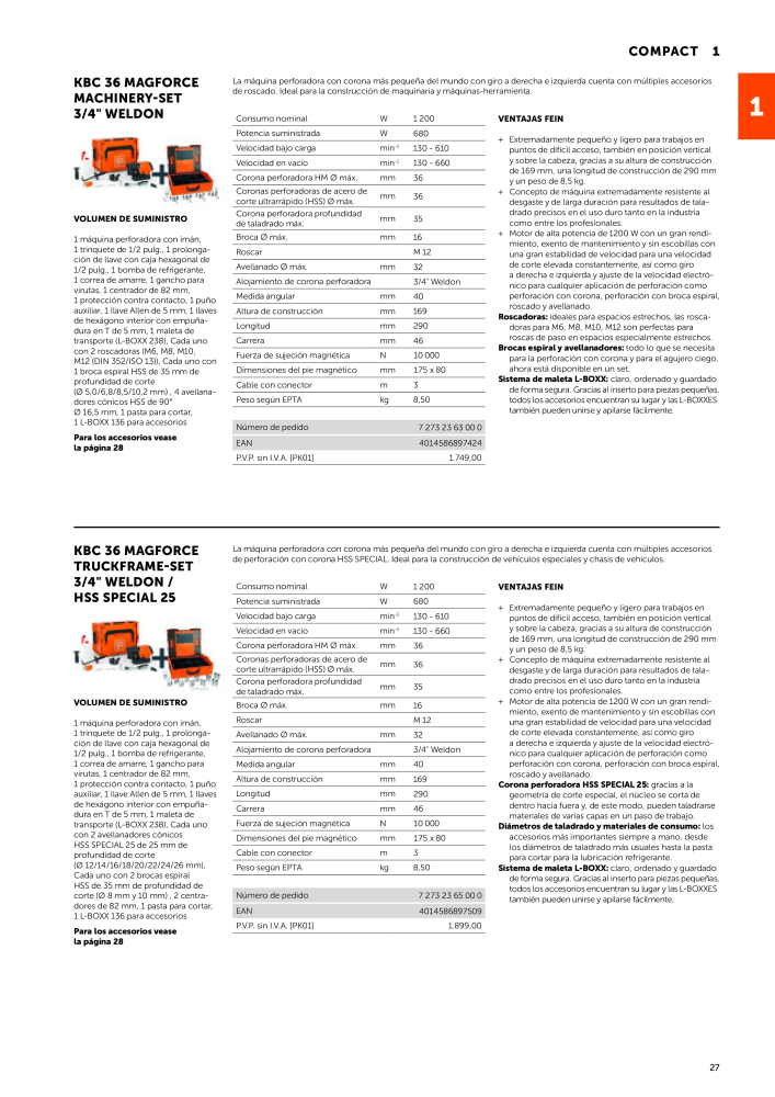 FEIN Catálogo Herramientas eléctricas Nº: 19892 - Página 29