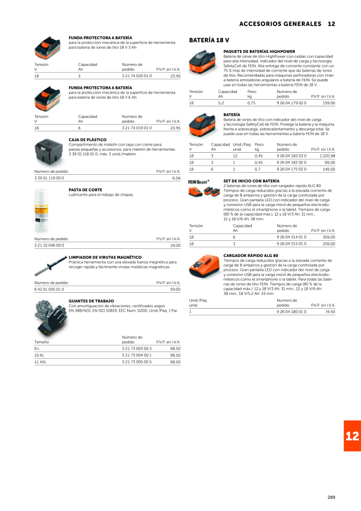 FEIN Catálogo Herramientas eléctricas NR.: 19892 - Seite 291