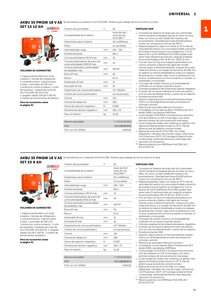 FEIN Catálogo Herramientas eléctricas Nº: 19892 - Página 39