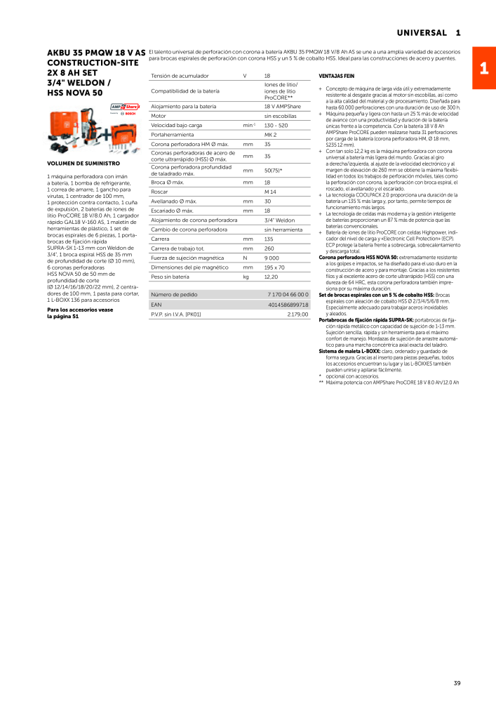 FEIN Catálogo Herramientas eléctricas Nº: 19892 - Página 41