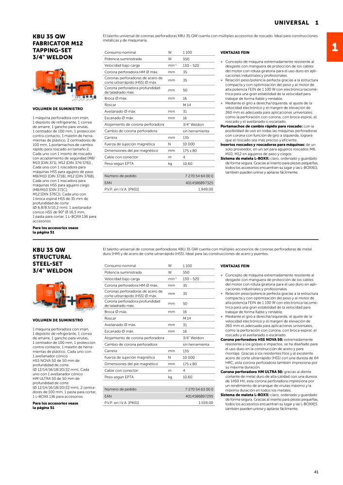 FEIN Catálogo Herramientas eléctricas NR.: 19892 - Seite 43