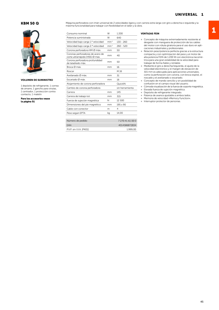 FEIN Catálogo Herramientas eléctricas Nº: 19892 - Página 47