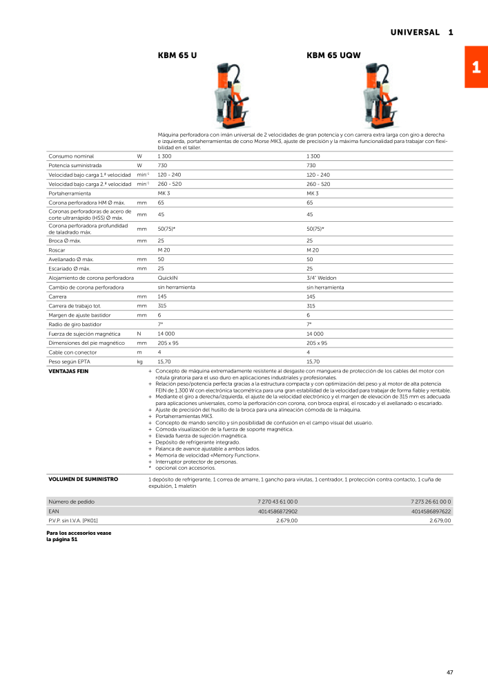 FEIN Catálogo Herramientas eléctricas Nº: 19892 - Página 49