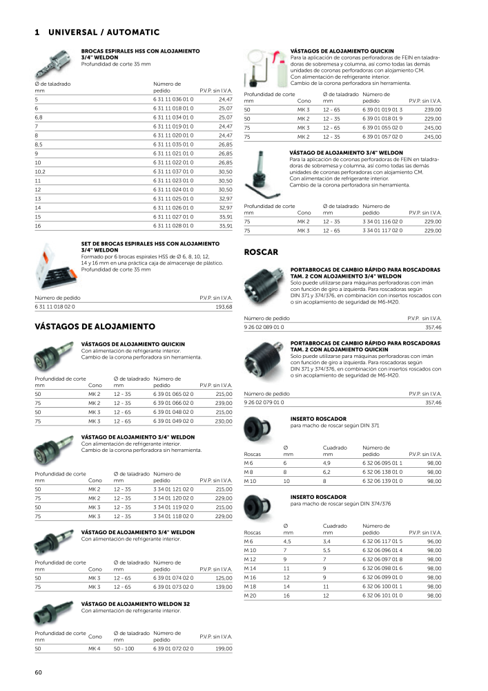 FEIN Catálogo Herramientas eléctricas Nº: 19892 - Página 62