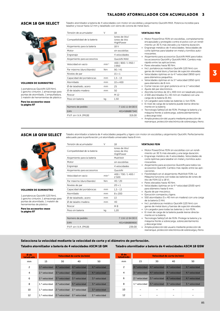 FEIN Catálogo Herramientas eléctricas Nº: 19892 - Página 87