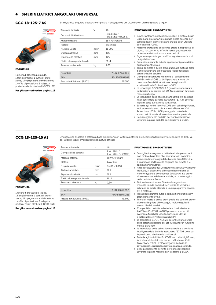 FEIN Catalogo Utensili elettrici NR.: 19896 - Pagina 108