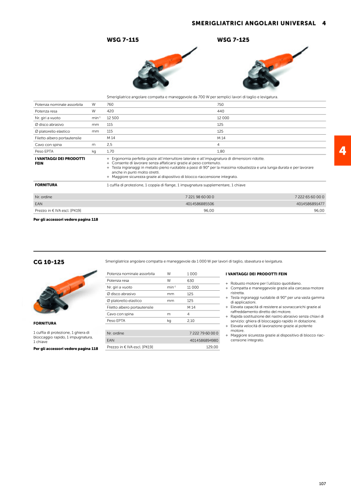 FEIN Catalogo Utensili elettrici NR.: 19896 - Pagina 109