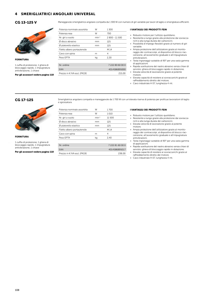 FEIN Catalogo Utensili elettrici NR.: 19896 - Seite 110